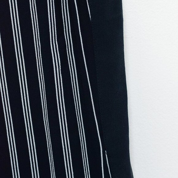 Rag & Bone Rosa Silk Navy Blue & White Striped Straight Leg Jumpsuit Size 4 - Picture 7 of 11